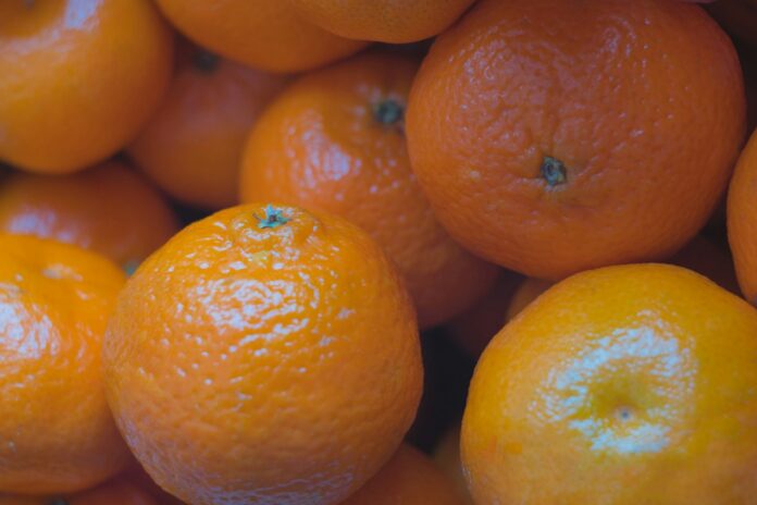 a pile of oranges sitting next to each other