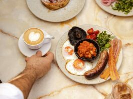 아침 루틴이 바뀌면 하루 전체의 생체 리듬이 달라지는 이유 a hand holding a plate of food