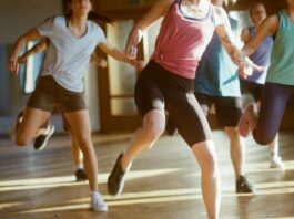 무릎이 아픈 당신을 위한 ‘로우 임팩트’ 댄스 가이드 group of women running on brown wooden floor